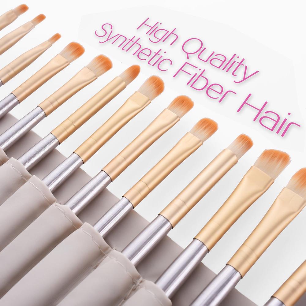 32 stk makeup børster foundation kosmetisk foundation pudderskjulere øjenskygger champagne guld luksus børstesæt