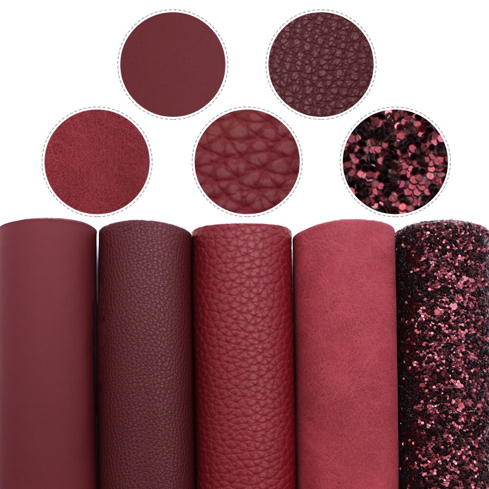 Solid Color Assorted Size 20*34cm Solid Color Assorted Faux Leather Sheet Le... – Grandado