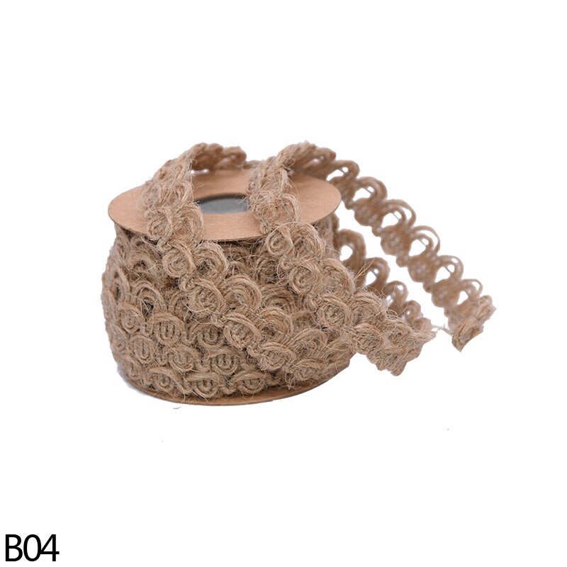Cuerda de yute trenzada de arpillera Natural, 5 metros, cuerda de cáñamo tejida a mano, cuerdas para embalaje de , boda, evento, , decoración del hogar: B04