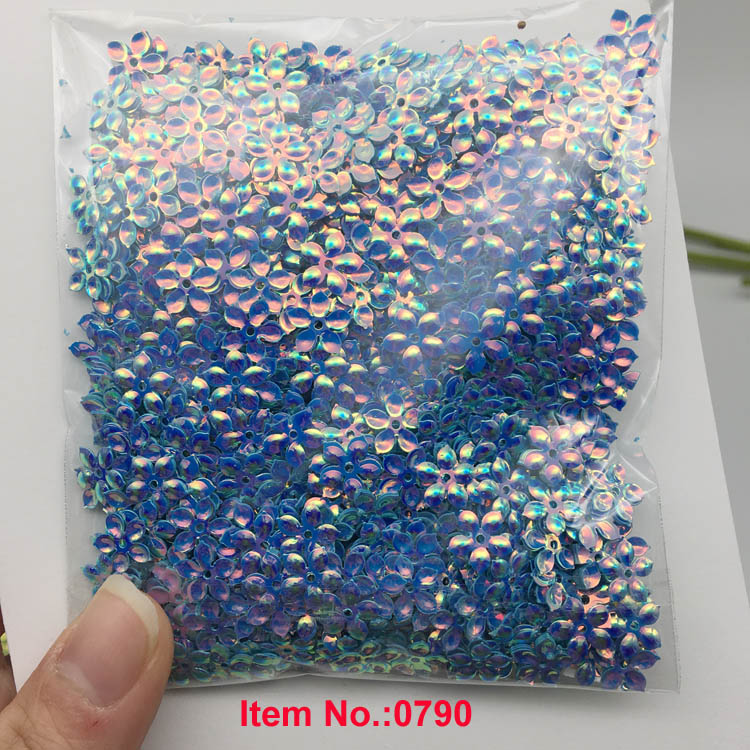 25g 9mm bloem Pailletten gouden Paillette Naaien Kledingstuk Accessoires, Kleding accessoires, DIY Pailletten scrapbooking shakes: 0790 blue