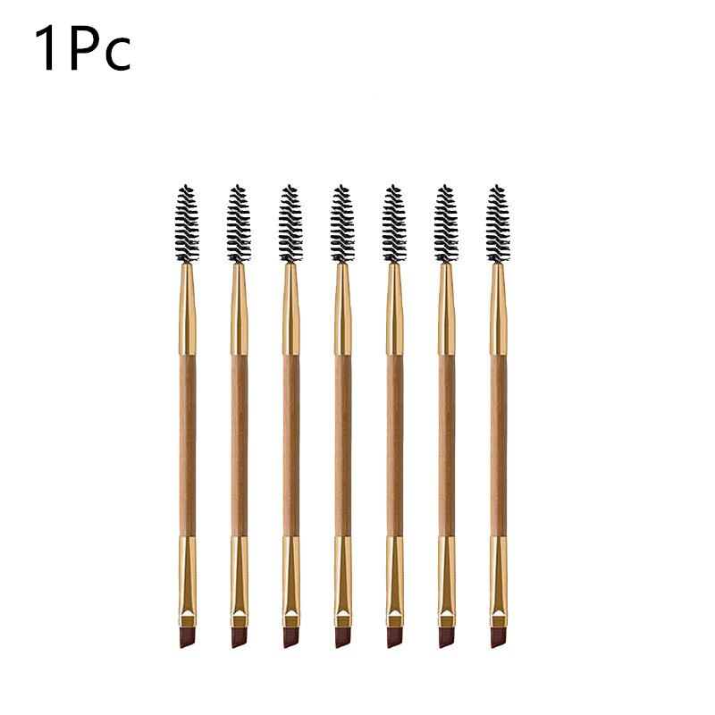 Double Ended Wenkbrauw Eye Brow Kam Borstel Beauty Up Kwasten Cosmeticstools Wimper Wands Snelle Levering 1Pc: Gold