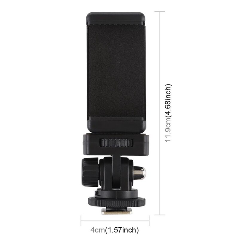 Adaptador de montaje para trípode de zapata fría de rosca de 1/4 pulgadas PULUZ con accesorios de cámara de abrazadera de teléfono
