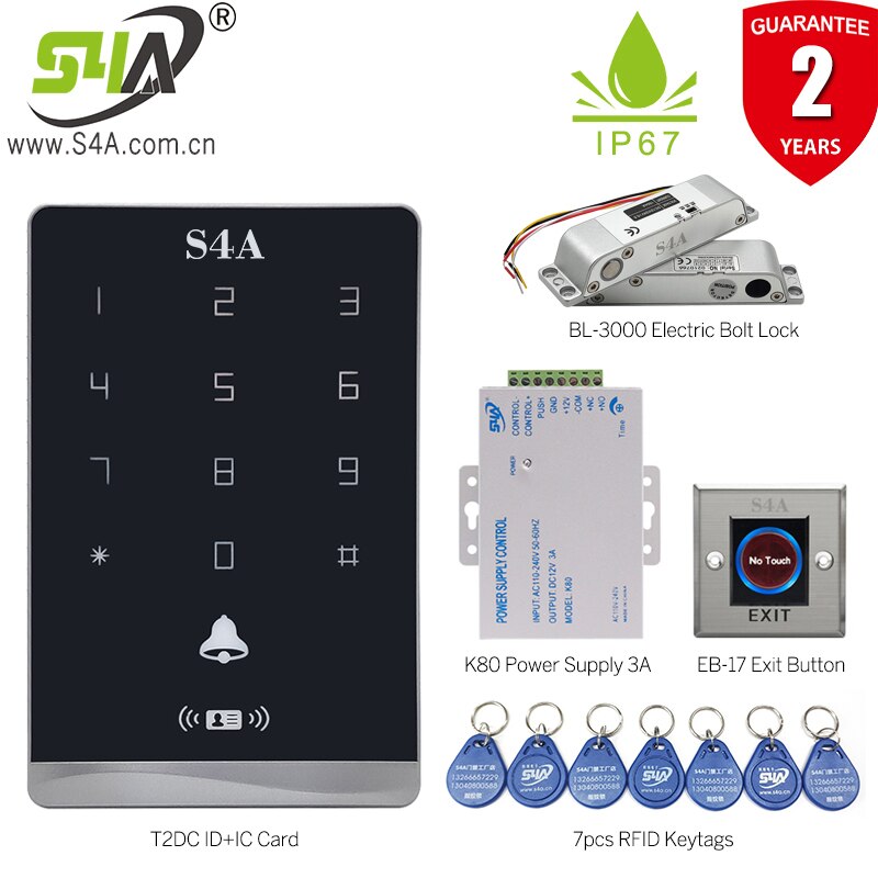 Teclado de Control de acceso Rfid de doble frecuencia, dispositivo de Metal resistente al agua con 1000 usuarios, compatible con NFC, sistema de Control de acceso de puerta RFID