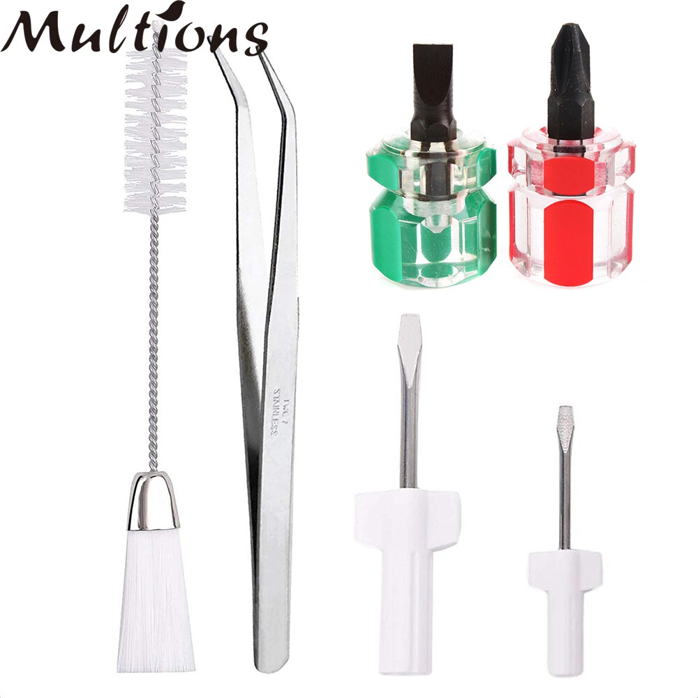 6pcs/set Sewing Machine Repair Kit Mini Sewing Screwdriver Sets&amp;Double Headed Lint Brush Sewing Accessories