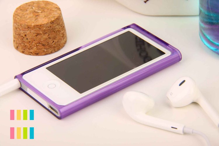 Case Voor Ipod Nano 7 Cover Candy Kleur Soft Tpu Siliconen Case Voor Apple Ipod Nano 7 7th Generatie Case: Paars