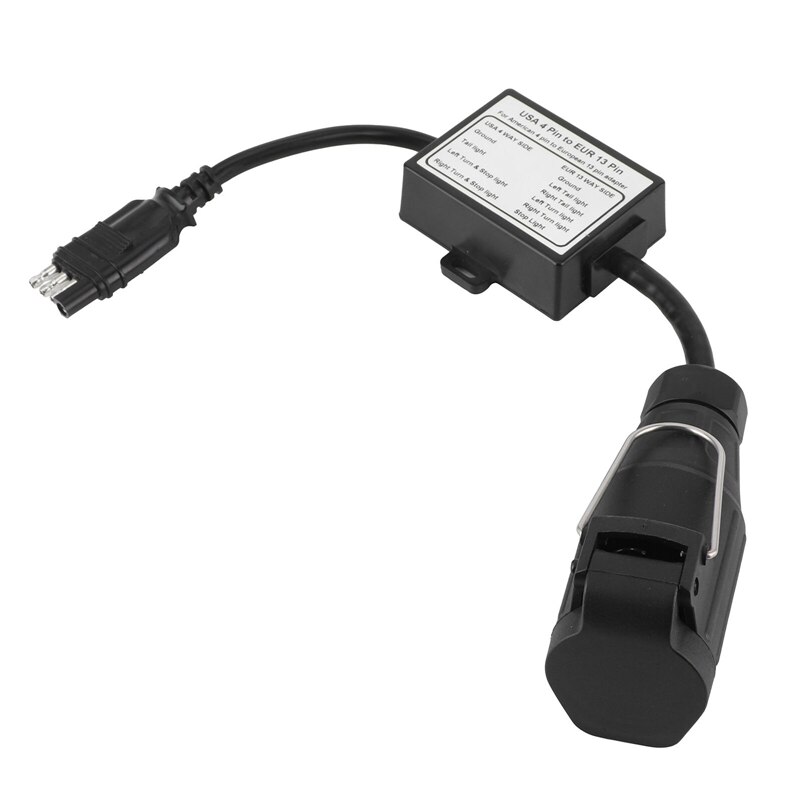 Adaptador De Luz De Remolque USA De 7 Cuchillas A UE Enchufe Redondo De 7 Pines – Marca CARROFIX