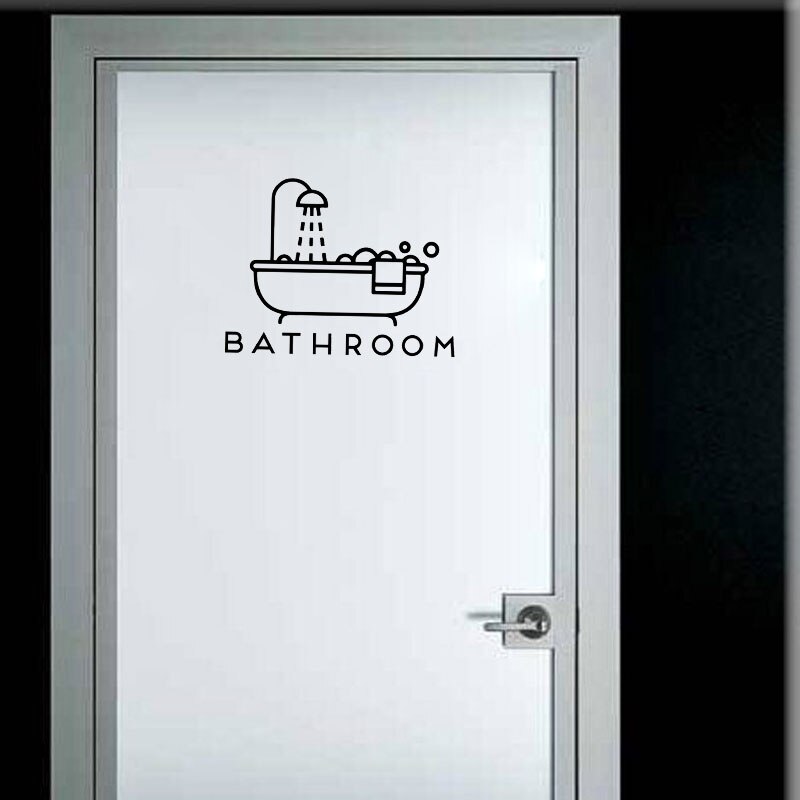 Yoja 25*19cm sjove badeværelse toiletdør dekoration mærkat grafisk og wallstickers  a40500
