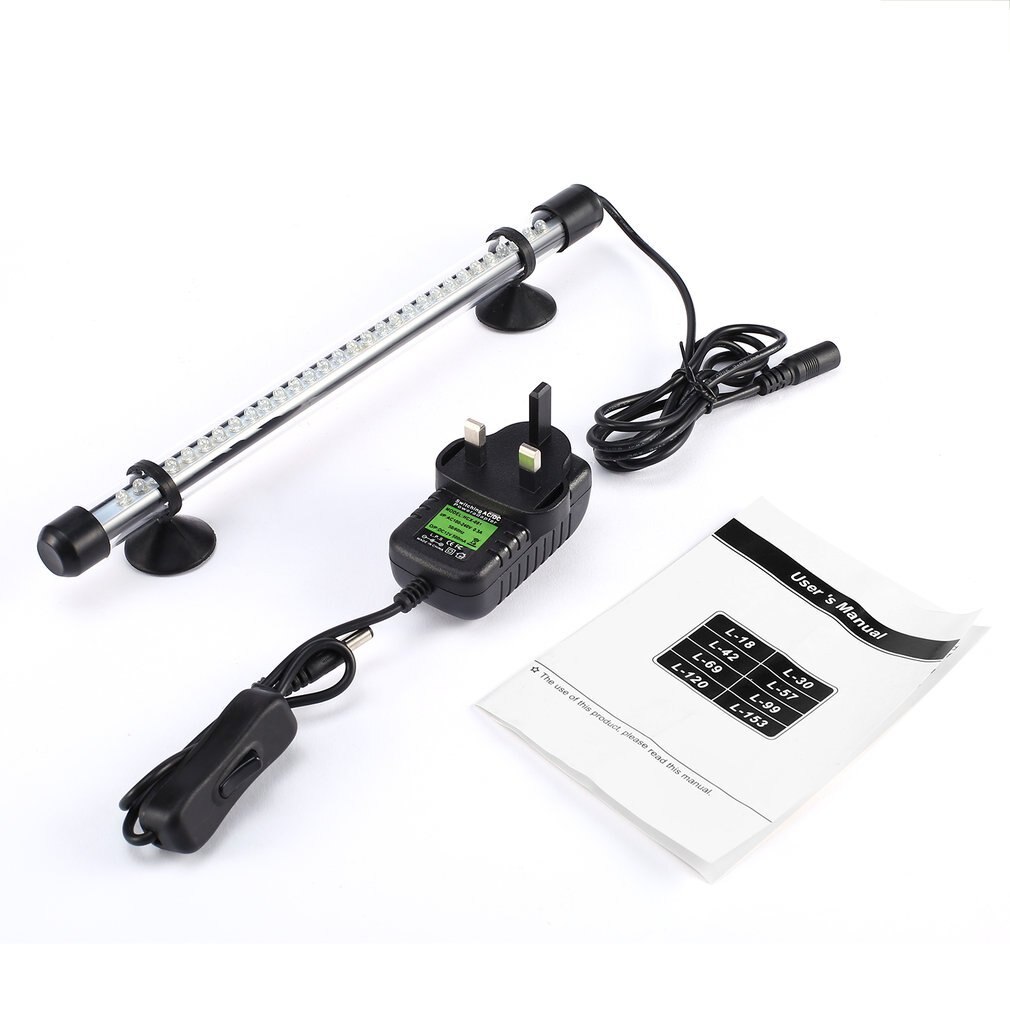 Led Aquarium Dompelpompen Lamp Aquarium Fish Tank Plant Dc 12V Led Licht Waterdicht IP68 Bar Lamp Aquarium Licht