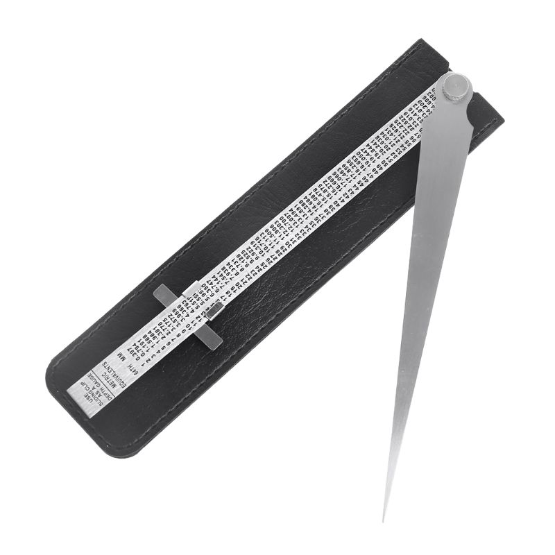 Stainless Steel Taper Welding Feeler Gauge Gage Depth Ruler Gap Hole Inspection For Measurement Tool