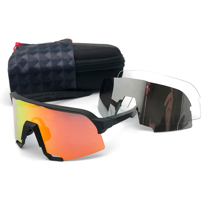 Outdoor Cycling 100 s2 occhiali da sole da uomo bici occhiali Anti-UV moto sport Mountain Bike UV400 Set di occhiali fotocromatici: B1