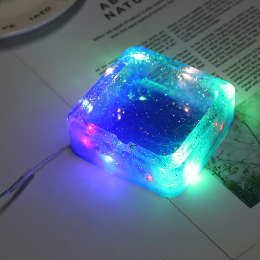 Lámpara de luz LED de noche con USB, luz pequeña de colores para manualidades, artesanía de resina epoxi de cristal, accesorios de adornos, 1/2 metros