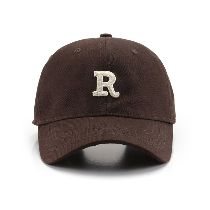 Baseball Women&#39;s Cap Men&#39;s Caps for Men Letter R Embroidery Four Seasons Male Hat Hats Apparel Accessories: Chocolate