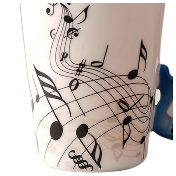 300ML Guitar Cup Music Note Ceramic Acoustic Coffee Milk Tea , Electric Guitar