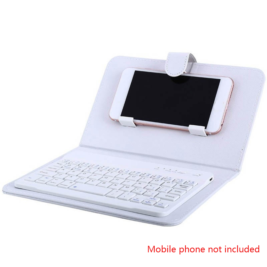 Portable Bluetooth Keyboard Case Mobiele Telefoon Draadloze Toetsenbord Pu Lederen Beschermhoes Voor 4.5 Inch-6.8 Inch Smart Phone: NO.1