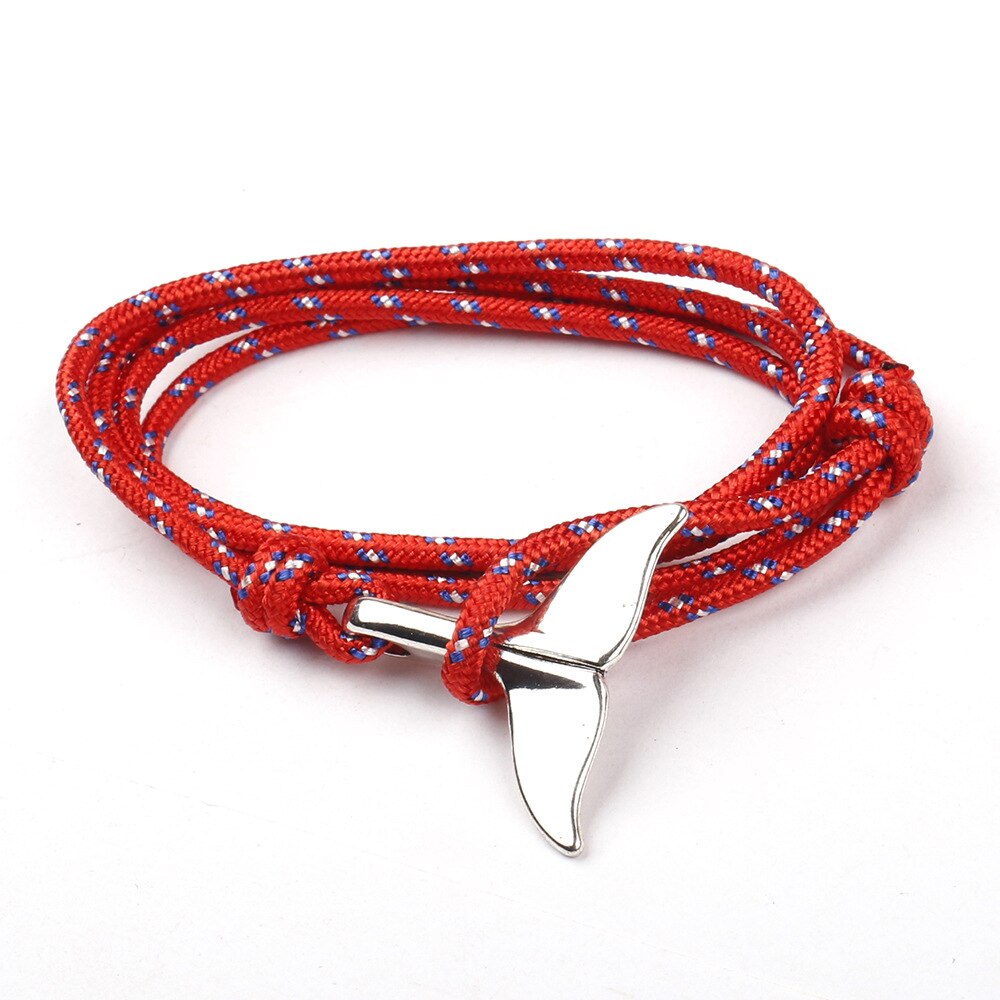 Nylon Bracelets For Men Women Couple Wrap Braided Wristband Male Bracelet Rope Hook Anchor Bangle Handmade pulseras