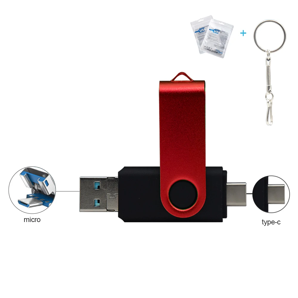 3 in w 1 dysk flash usb otg, usb 3.0 i typu c oraz micro usb, pendrive 512g w 256g, pamięć usb, pendrive 32gb 64gb 128gb, dysk u: Fioletowy / 256gb