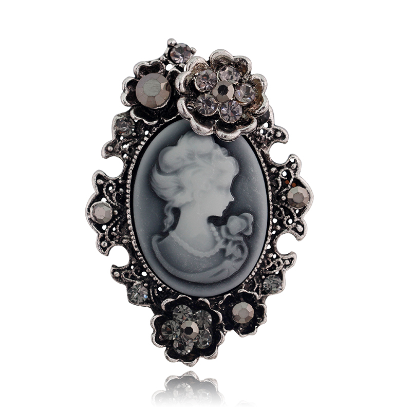 Estilo Vintage victoriano camafeo de Reina antiguo boda belleza broche Pin joyería