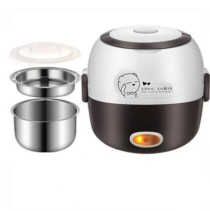 Rice Cooker Thermal Heating Electric Lunch Box Portable Food Steamer Cooking Container Meal Lunchbox Warmer: E