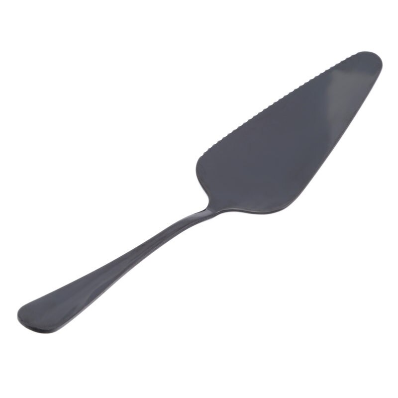 Useful Cake Server Stainless Steel Serrated Edge Blade Cutter Pie Pizza Server Cake Cutter Cake Holder Baking Kitchen Tools: black