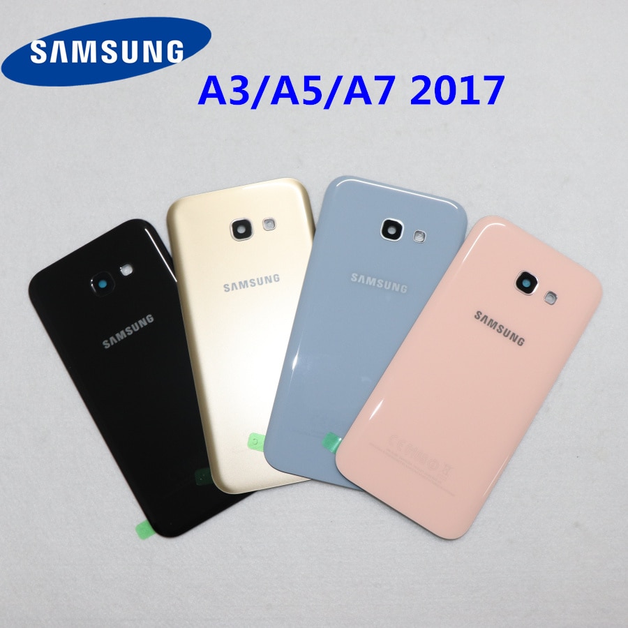 Back Glass For SAMSUNG Galaxy A3/A5/A7 A320 A520 A720 A320F A520F Back Battery Cover Rear Door Housing Case Replacement