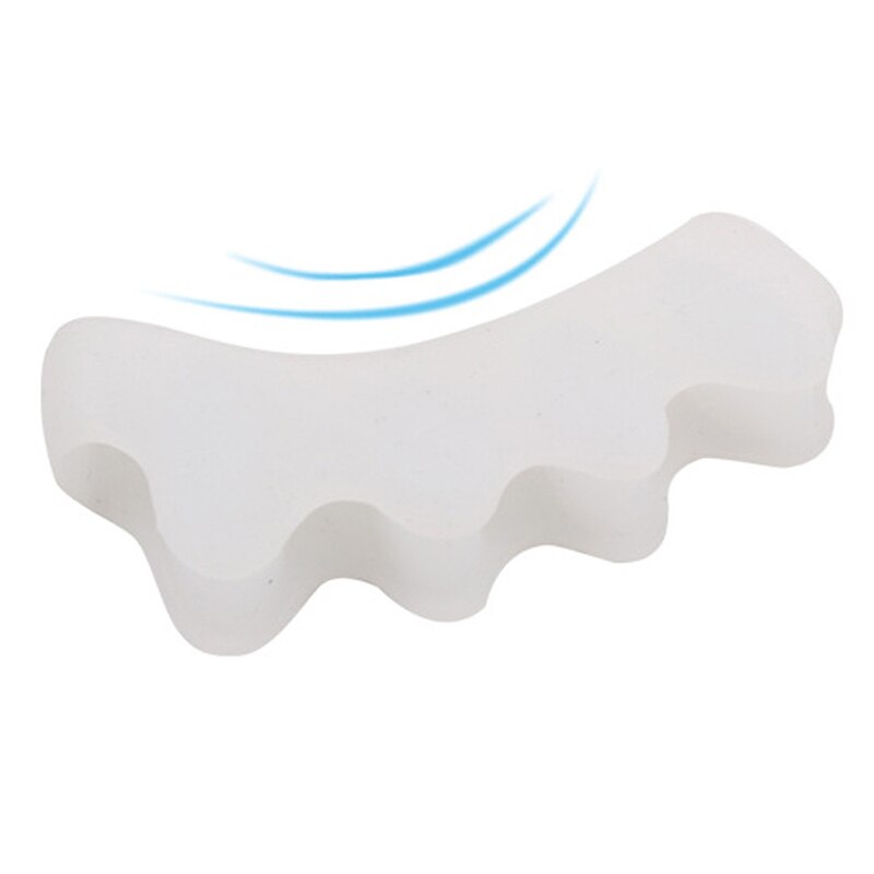 1 Paar/2 Stuks Siliconen Teen Separator Correctie Teen Protectiony Duim Valgus Orthese Voetverzorging Tool Straightener Strooier Haluksy: WHITE