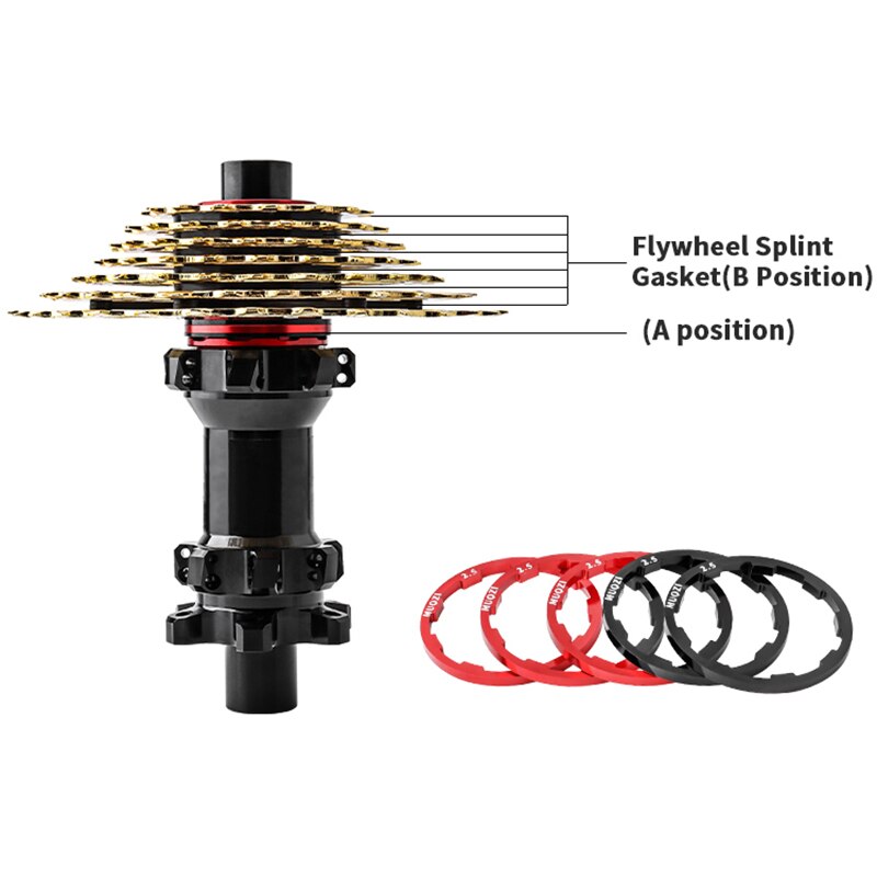 MUQZI-arandela de buje de bicicleta de montaña, 1mm, 1,5mm, 1,85mm, 2mm, 2,18mm, 2,35mm, 2,5mm, junta para 7 8 9 10 11 12 velocidades, espaciador de volante de Cassette