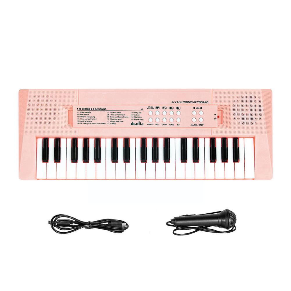 Teclado electrónico de 37 teclas, Piano de plástico y componentes electrónicos para niños y Pianos, teclados, instrumento Musical E6O5