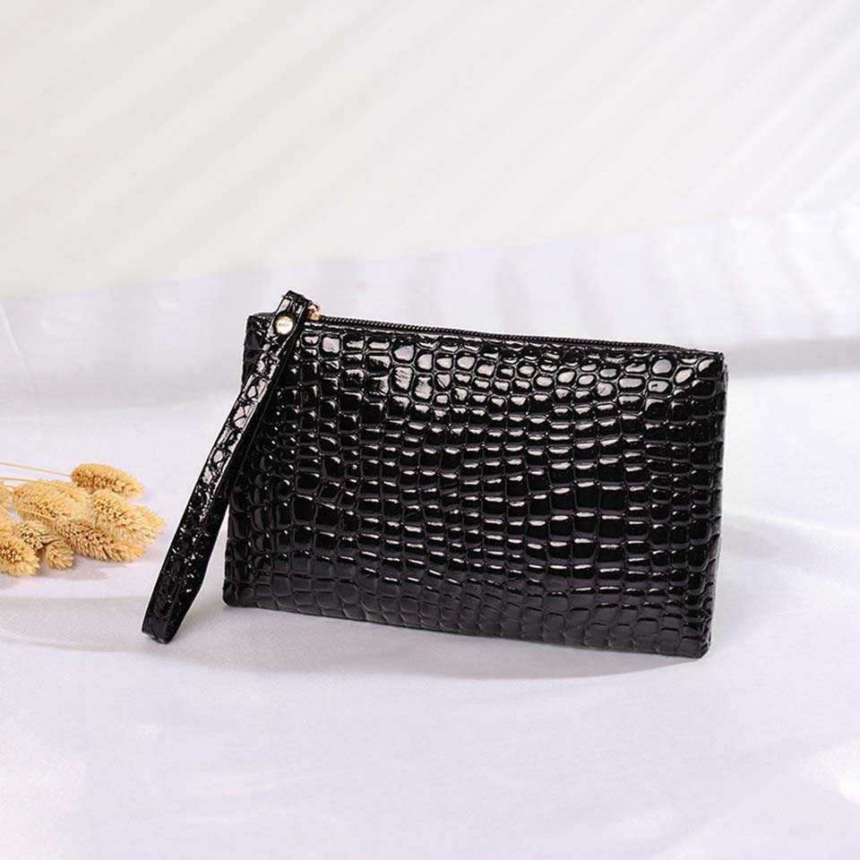 Candy Color wallet Womens Crocodile PU Leather Clutch Handbag Coin Purse Crocodile purse Clutch Super carteras mujer: 3