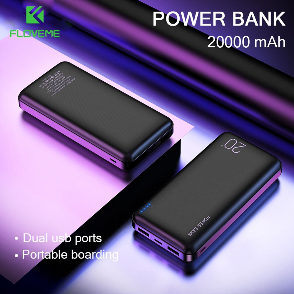 10000/20000mAh moc Bank dla Xiaomi mi 9 8 uniwersalna ładowarka Powerbank podwójne porty Usb Powerbank zewnętrzna bateria Poverbank