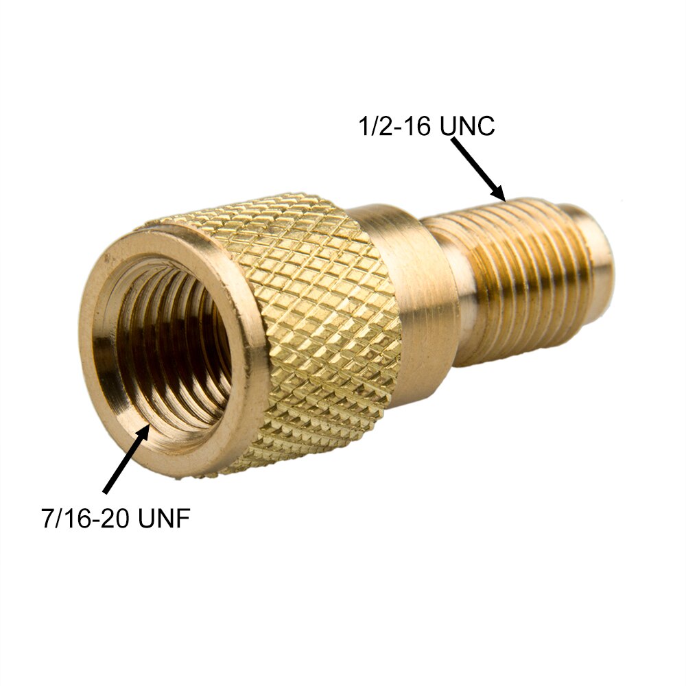 R134a Brass Can Tap Valve, AC DV-134 Refrigerant Tap Dispensing Valve 1/2" ACME Thread Adapter Opener Valve