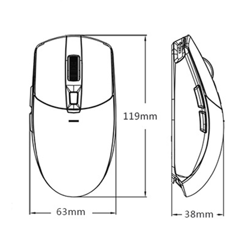 Ajazz i303Pro Wireless Gaming Mouse - 16000DPI, PixArt PMW3338 Sensor, 6-Color LED, 2.4GHz Radio