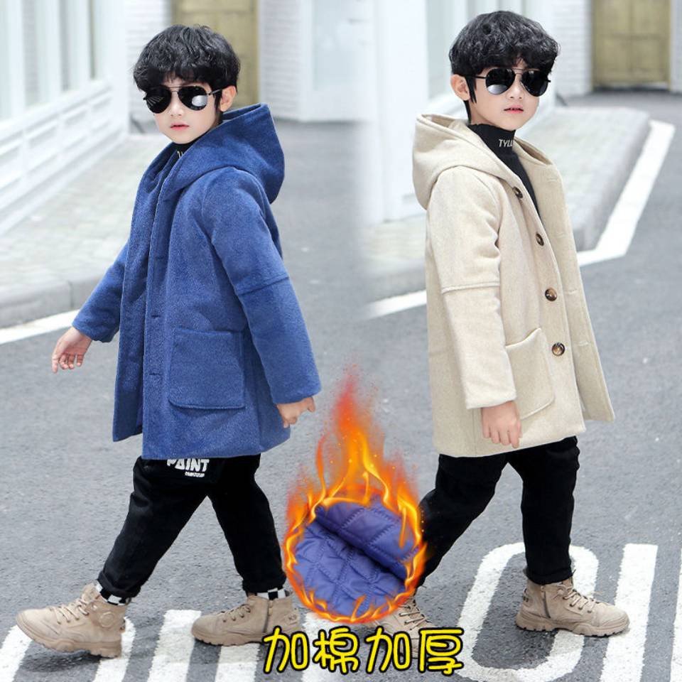Recém chegados meninos casuais casacos de lã outono inverno criança meninos roupas crianças outwear para a idade 3t 4 5 6 8 10 12 14 anos
