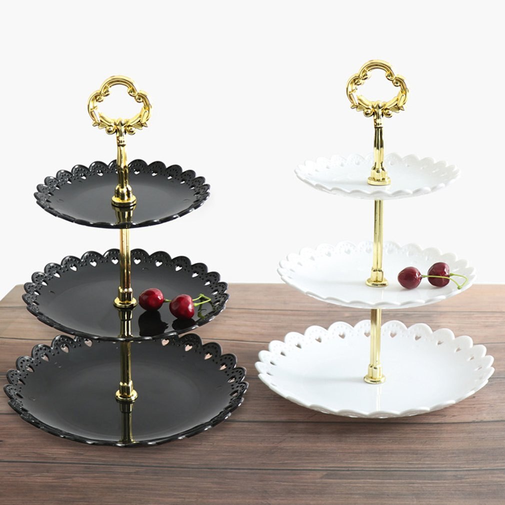 European Fruit Plate Three-Layer Snack Rack Living Room Fruit Bowl Wedding Cake Cake Cake Rack Candy Rack