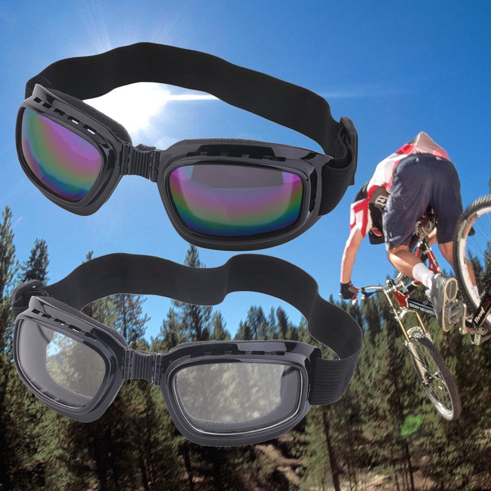 Cykel cykling sikkerhed sammenfoldelige vindtætte beskyttelsesbriller anti-dug sol vindtætte sportsbiker briller beskyttelsesbriller