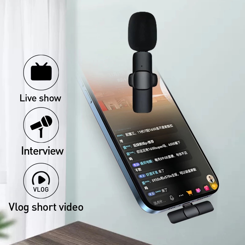 Ojal Lavalier micrófono de solapa inalámbrico Bluetooth Mini micrófono para teléfono PC móvil pequeño Micro pequeño corbata Mike Mikrofon USB