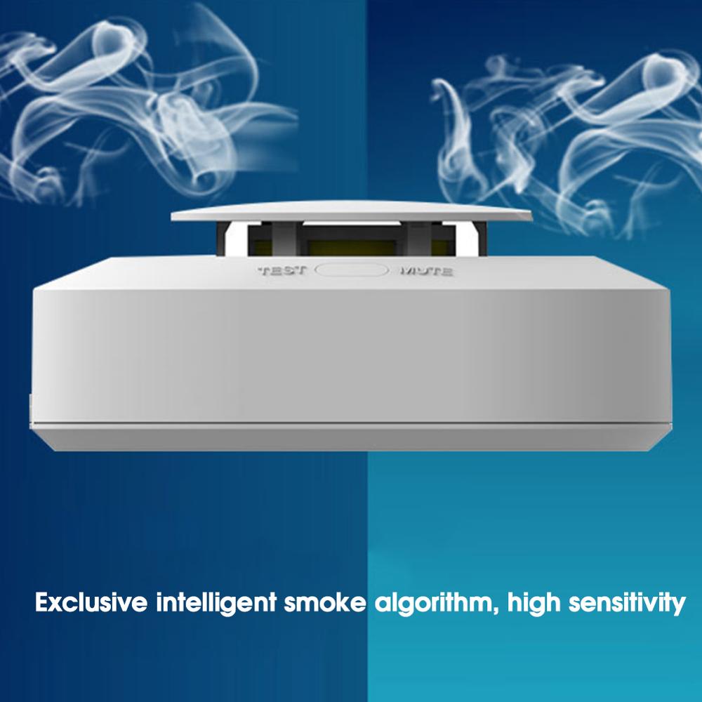 Independent Smoke Detector Fire Protection Sound Light Alarm Sensor Smart Cordless