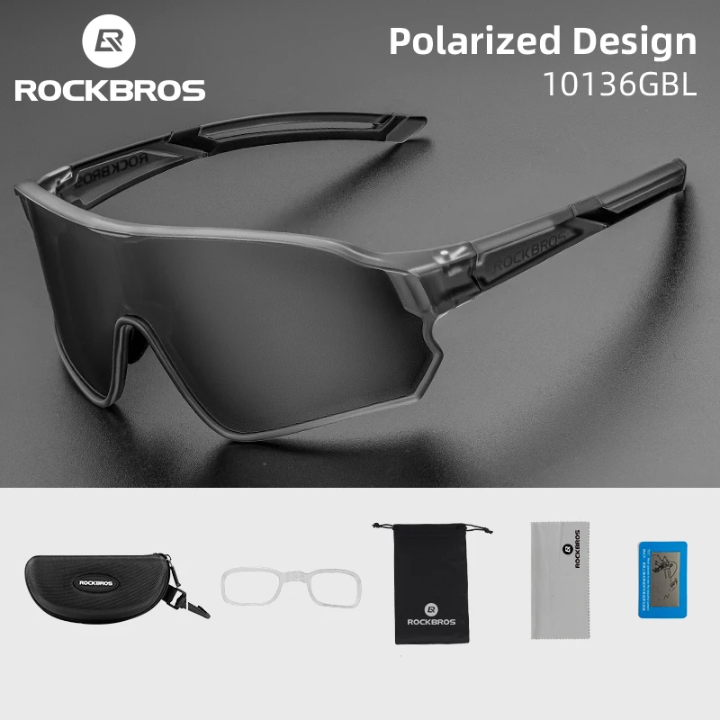 ROCKBROS-gafas de sol polarizadas con protección UV400 para ciclismo, lentes deportivas para bicicleta, senderismo, Camping, Golf