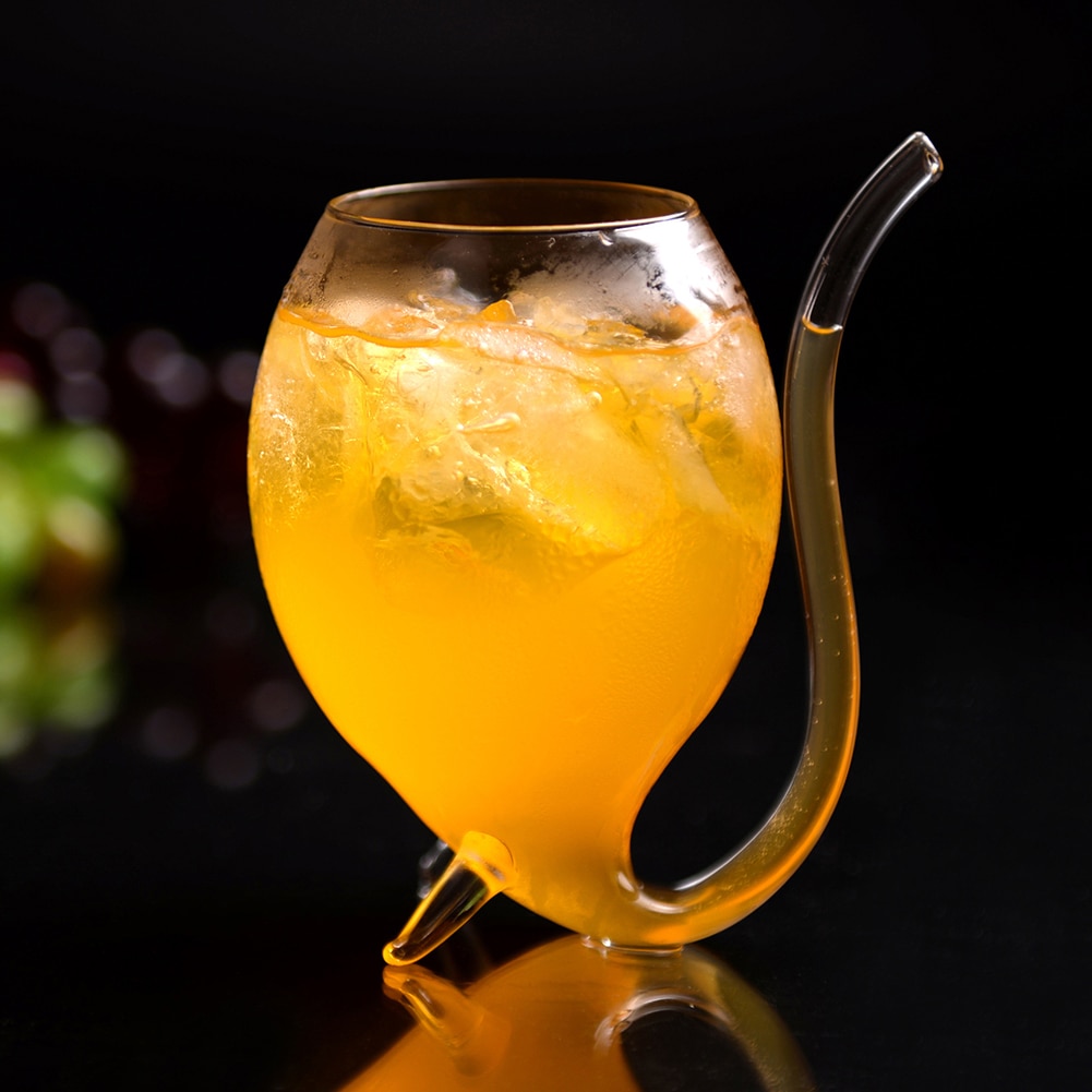 Wina kieliszek robić Whisky odporne na ciepło ssania sok mleko rurka robić picia kubek ze słomką