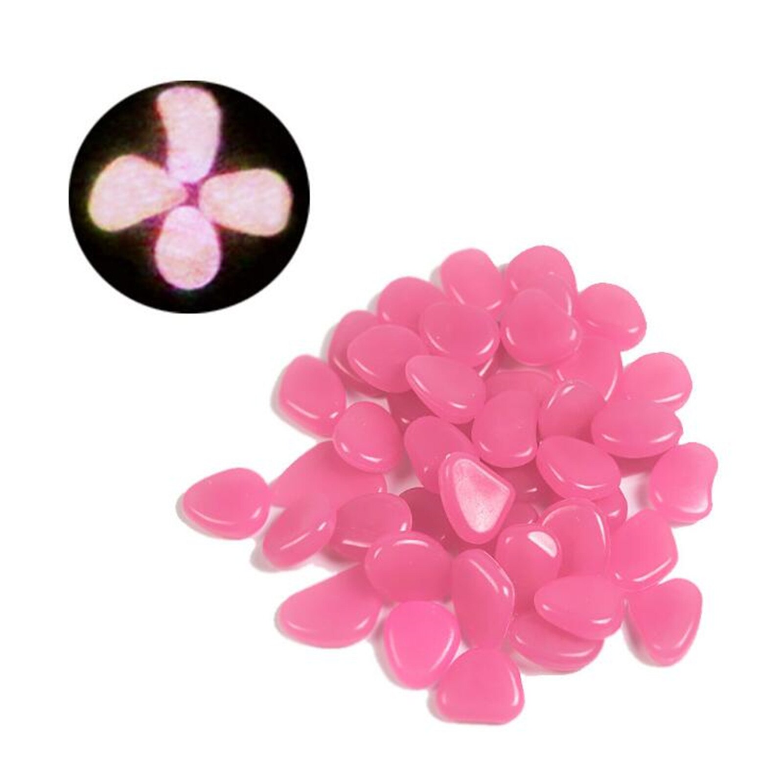 10PC Glow in The Dark Pebbles Luminous Stones Rocks For Garden Aquariums Decoration: C