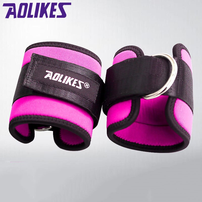 AOLIKES-Correa de anclaje para el tobillo, bandas de resistencia para piernas, entrenamiento de agilidad, para Karate, deportes, ejercicio físico, 1 Uds.: 1PCS Rose / Left