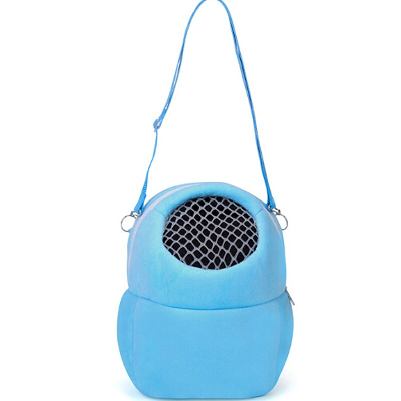 Small Pet Carrier Rabbit Cage Hamster Chinchilla Travel Warm Bags Cages Guinea Pig Carry Pouch Bag Breathable Pig Carry Bag: Blue / L