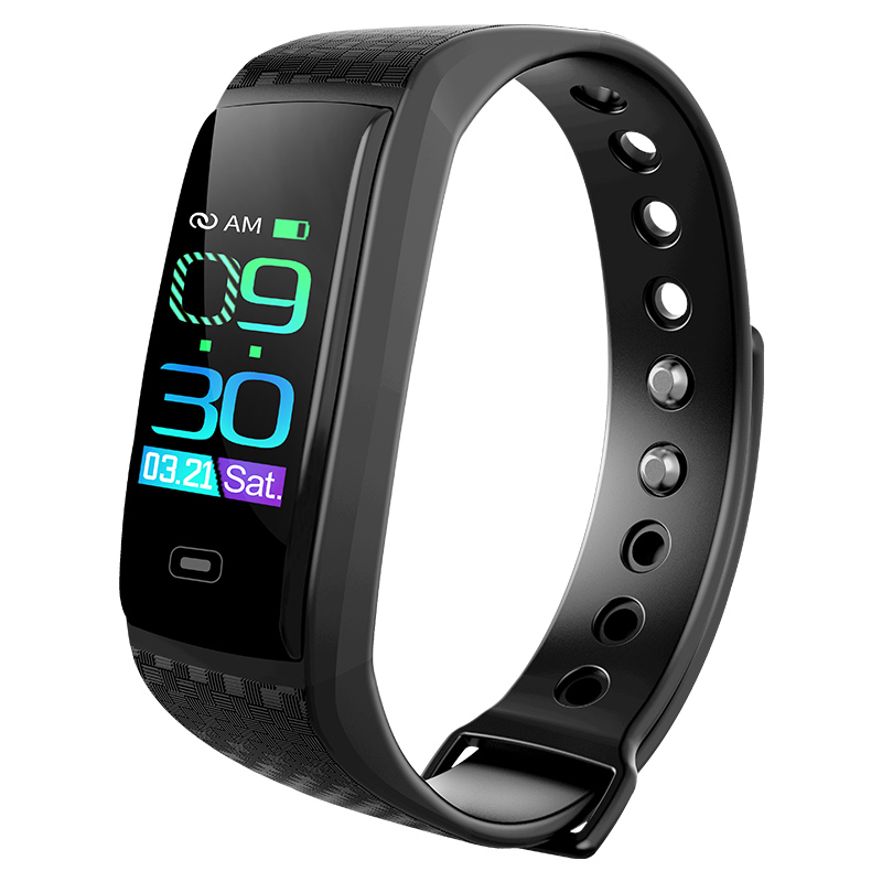 Smart Band Waterdicht Fitness Armband Stappenteller Hartslag Tracker Call/Bericht Herinnering Bluetooth Smartband Voor Android Ios: Smart Band Black