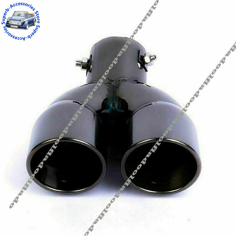 1X Black Stainless Steel Muffler Exhaust Tip Finisher for Toyota Highlander 2022 Car Accessories