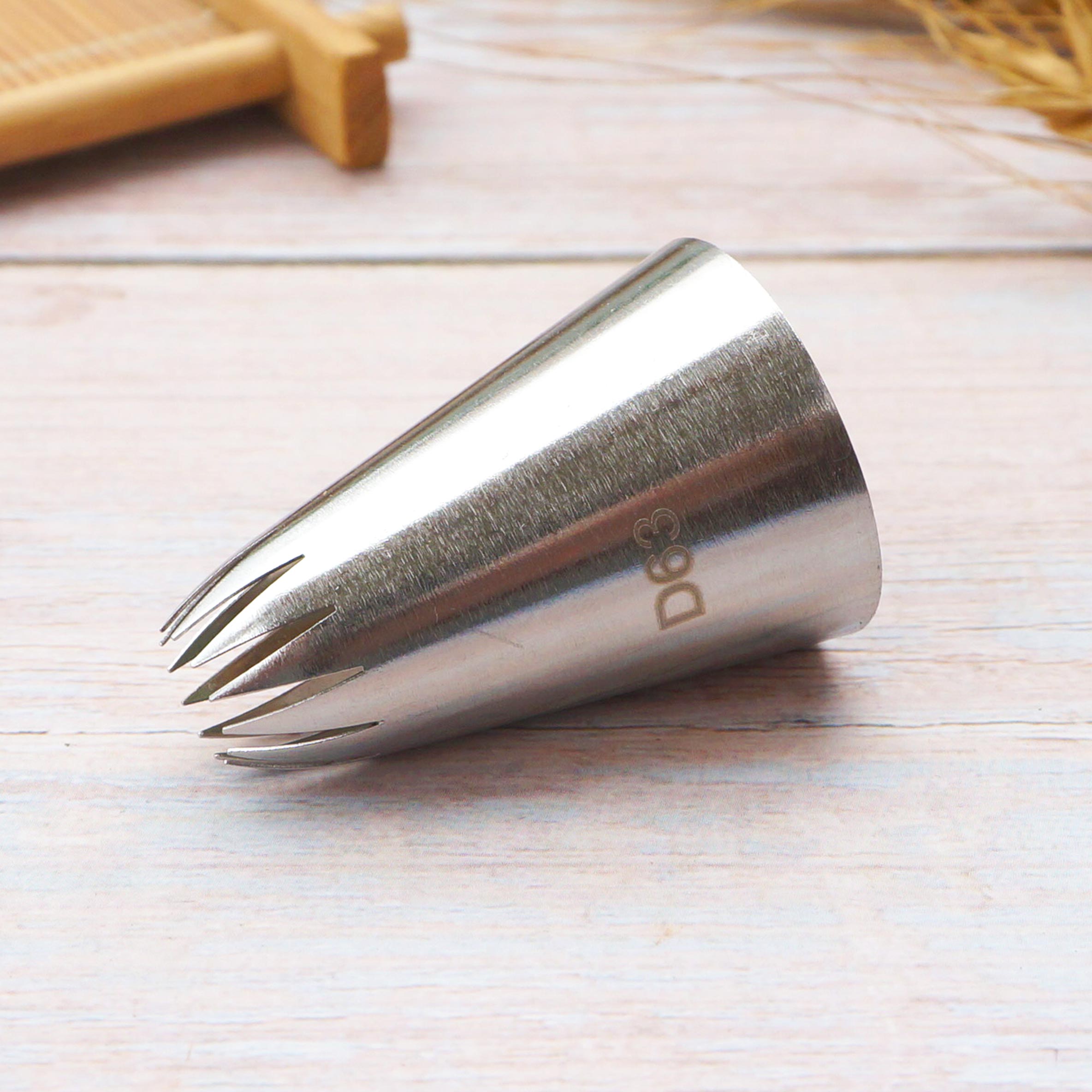 #E12 D63 Close Star Cake Decorating Pastry Piping Nozzle Icing Tips Bakeware Kitchen Cookies Tools Stainless Steel