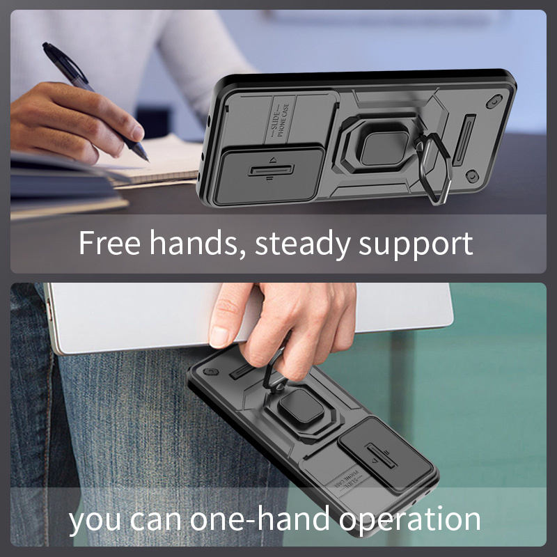 For Xiaomi Poco X7 Pro 5G Case Slide Lens Armor Phone Case for Poko Poxo Pocco Little X 7 Pro X7Pro Magnetic Ring Holder Cover