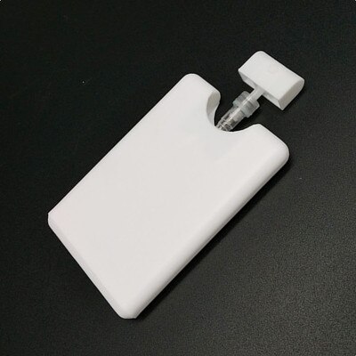 50 Stks/partij 20 Ml Lege Kaarten Plastic Spuit Parfumflesjes Clear Wit Zwart Draagbare Pocket Spray Parfum Verstuiver Containers