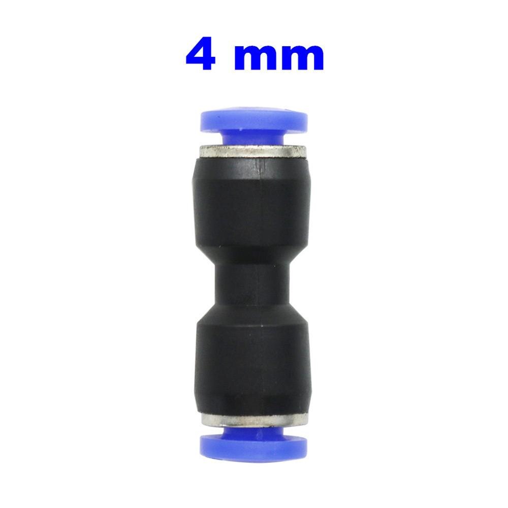 Conector recto de conexión rápida de PVC, interfaz de conexión de puerto 4/6/8/10/12/14/16mm, componentes neumáticos de conector de agua 3 uds: 4 mm