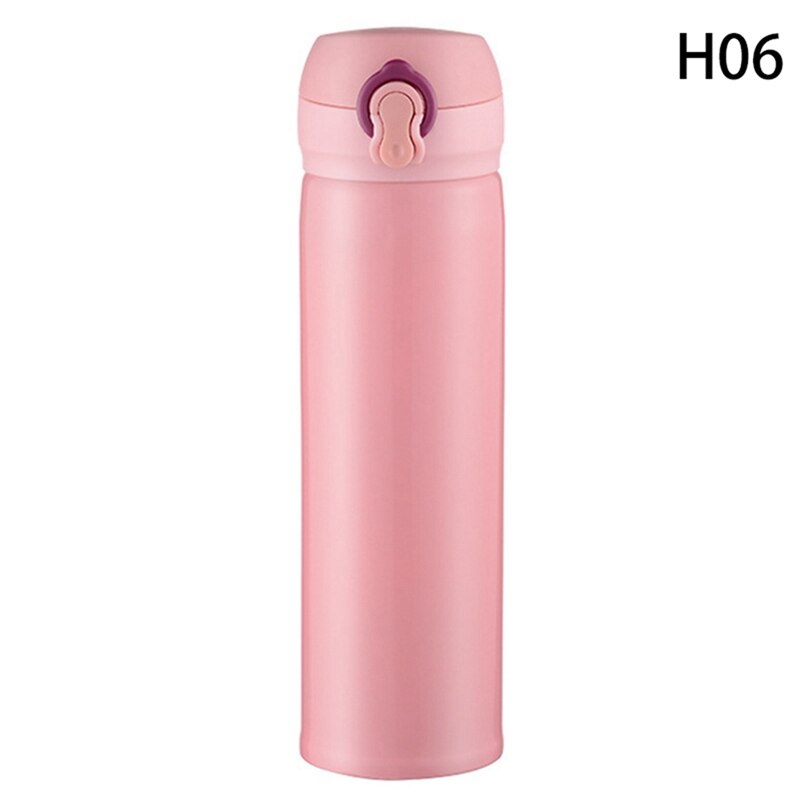 500ML 304 Stainless Steel Thermos Bottle Portable Office Business Vacuum Bottle Travel Drink Flask Water Bottle Home Thermocup: H06