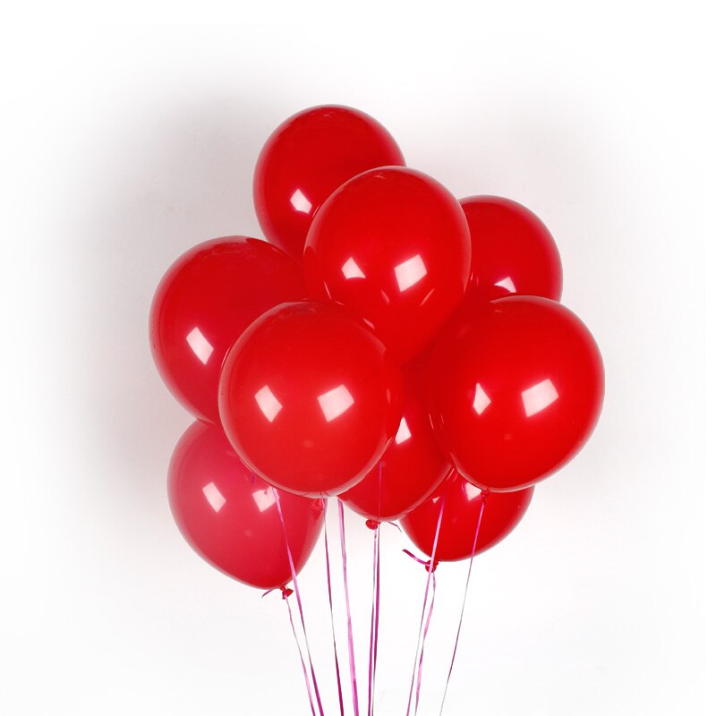 12 stk 10 tommer fortykkelse latex ballon mat ballon rød sort hvid flerfarvet ballon fødselsdagsfest bryllup forsyninger