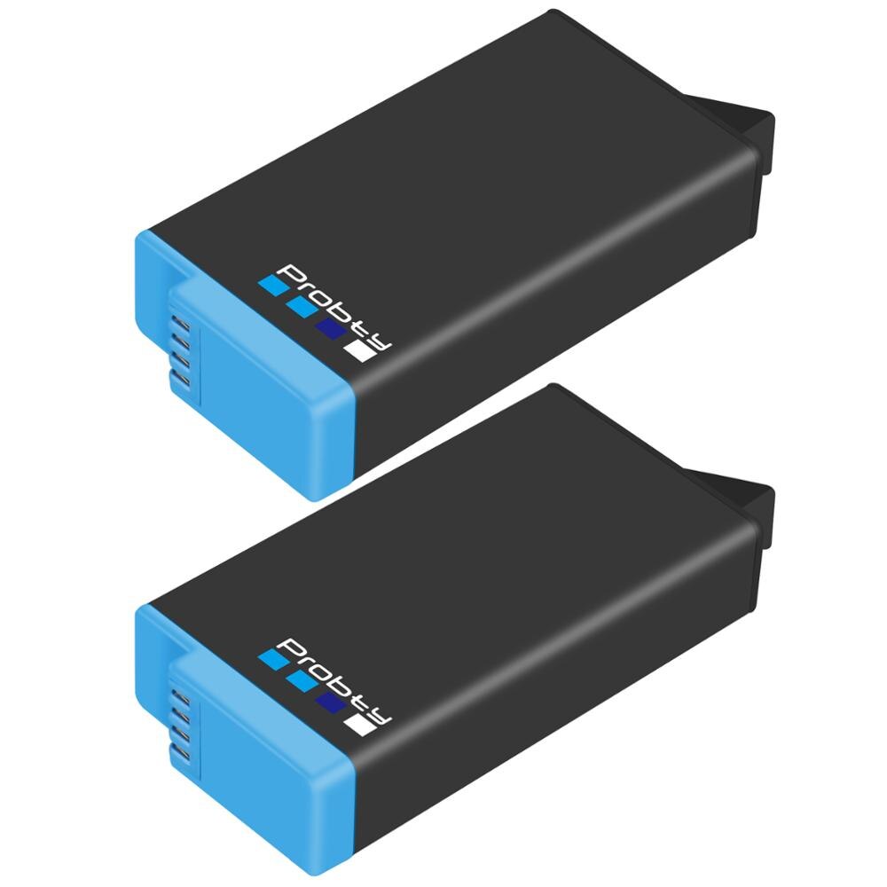 1680mAh Batterie Für GoPro Max Akku + LED Ladegerät 360 Panorama Aktion Kamera Zubehör: 2 Batterien